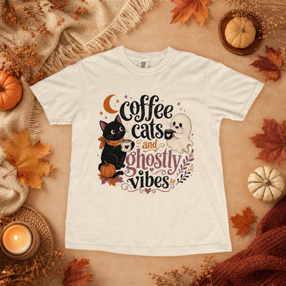 Coffee Cat and Ghostly Vibes